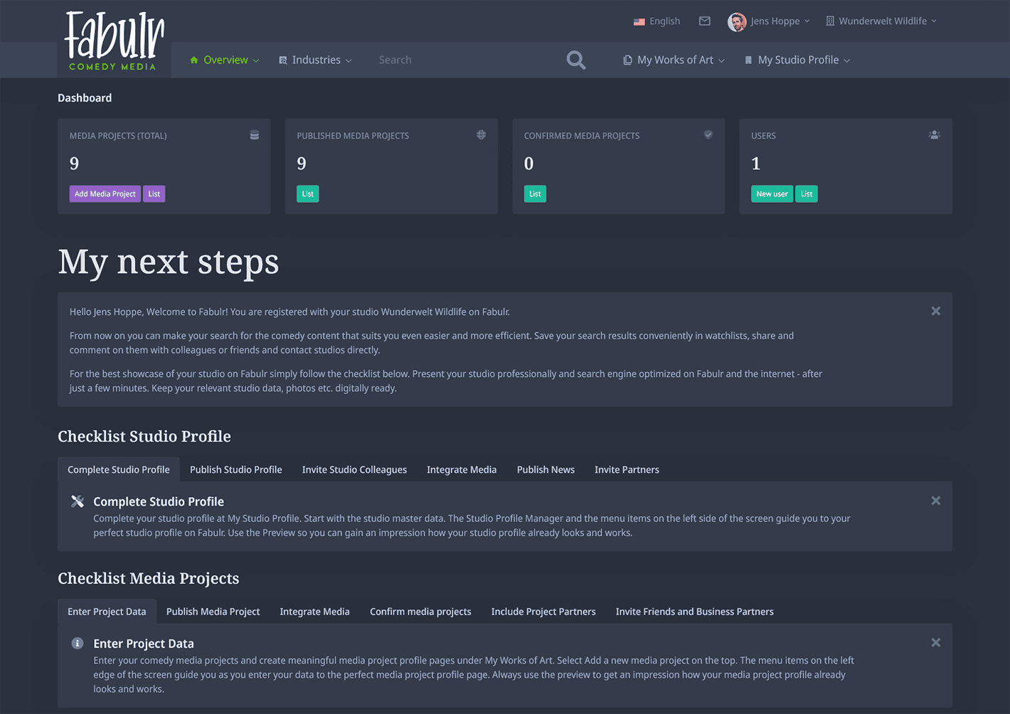 Statistics and quick links - image