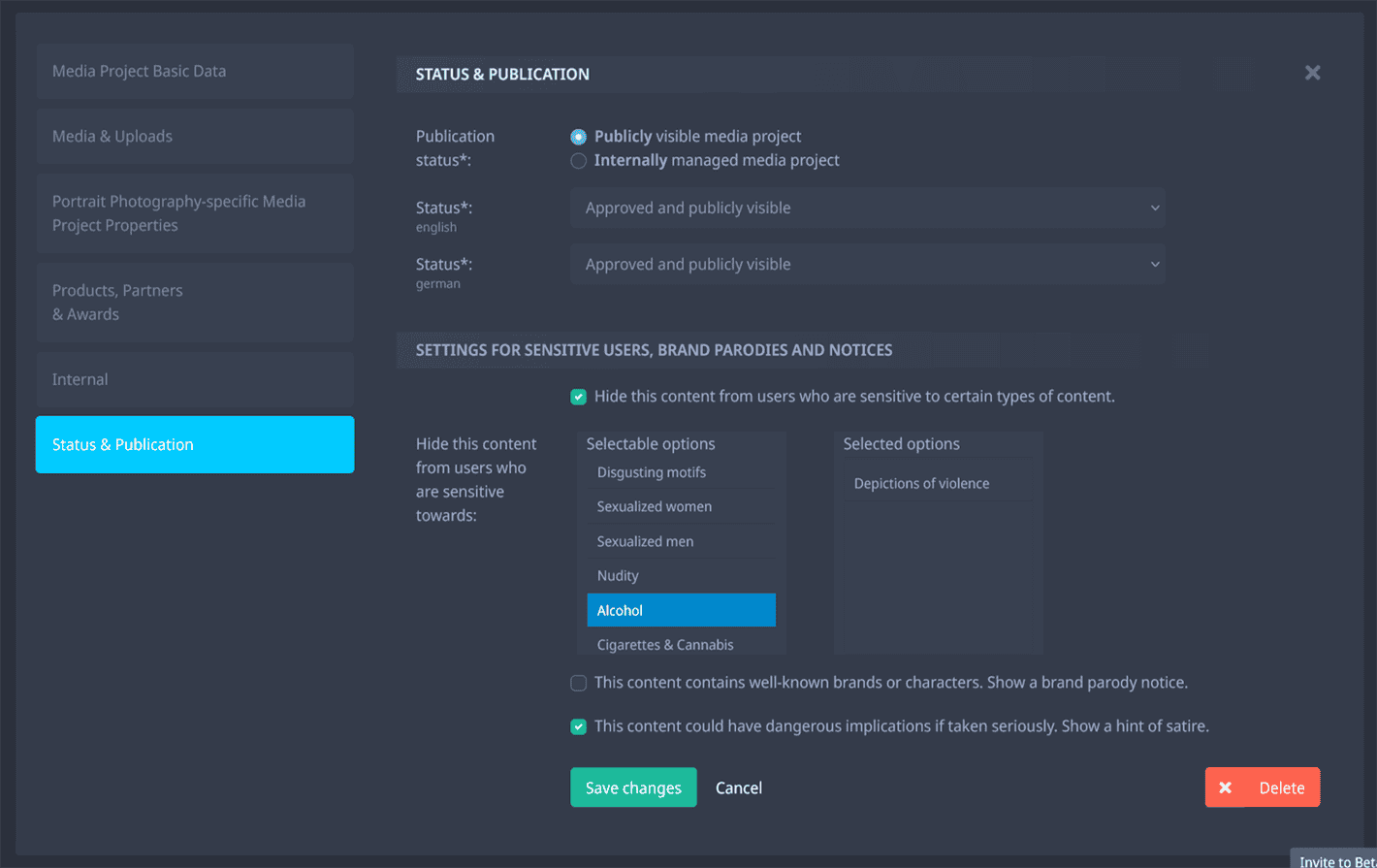 Fabulr internal review, metadata addition and release process to ensure quality, discoverability and sensitivity filter settings - image